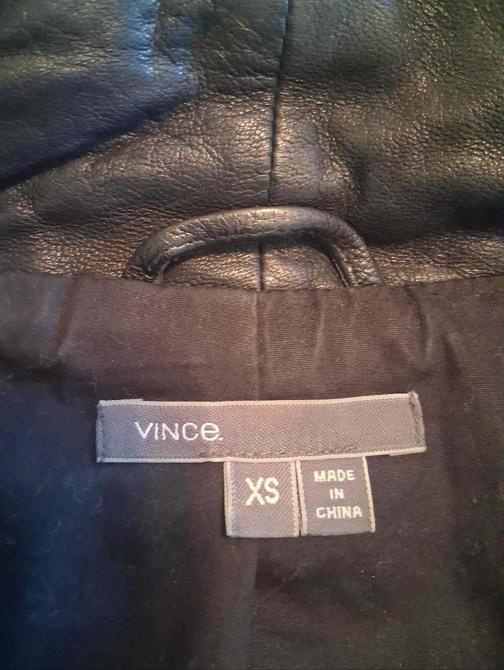 Vince Black Lamb Leather Scuba Jacket Size XS P2P 18 - Picture 8 of 10